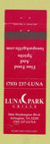 Matchbook Cover - Luna Park Grille Arlington VA