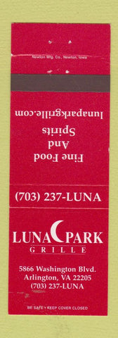 Matchbook Cover - Luna Park Grille Arlington VA