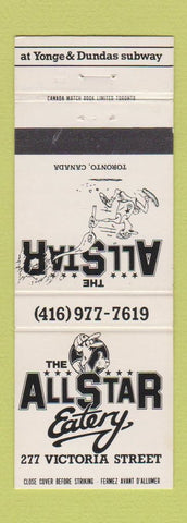 Matchbook Cover - All Star Eatery Sports Bar Toronto ON