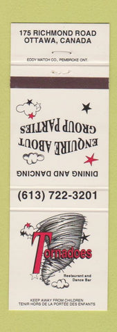 Matchbook Cover - Tornadoes Restaurant Ottawa ON