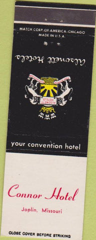 Matchbook Cover - Connor Hotel Joplin MO