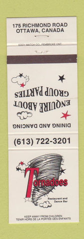Matchbook Cover - Tornadoes Restaurant Ottawa ON