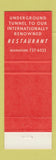 Matchbook Cover - Ruby Foo's Motor Hotel Montreal QC