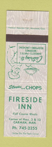 Matchbook Cover - Fireside Inn Carman MB