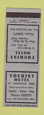 Matchbook Cover - Tourist Hotel St Boniface MB