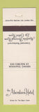 Matchbook Cover - Aberdeen Hotel Winnipeg MB