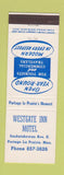 Matchbook Cover - Westgate Inn Motel Portage La Prairie MB