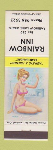 Matchbook Cover - Rainbow Inn Rainbow Lake AB Pinup