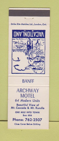 Matchbook Cover - Archway Motel Banff AB