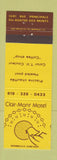 Matchbook Cover - Clair Mont Motel Ste Agathe Des Monts QC