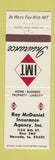 Matchbook Cover - IMT Insurance Ray McDaniel Nevada IA