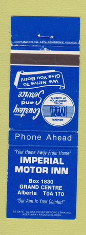 Matchbook Cover - Imperial Motor Inn Grand Centre AB WEAR