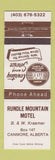 Matchbook Cover - Rundle Motel Canmore AB
