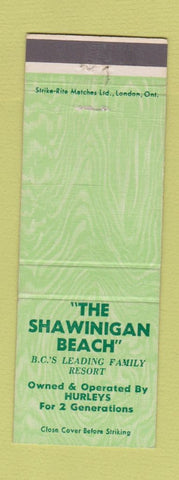 Matchbook Cover - Shawinigan Beach BC