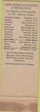 Matchbook Cover - Van Curler Hotel Schenectady NY