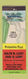 Matchbook Cover - Ralph Leiby Insurance Wyomissing PA