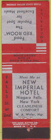 Matchbook Cover - Red Room Restaurant Niagara Falls NY