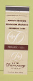 Matchbook Cover - Hotel Duvernay Hull QC WEAR