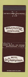 Matchbook Cover - Motel Le Champlian Brossard QC
