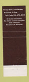 Matchbook Cover - Motel Le Champlian Brossard QC