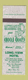 Matchbook Cover - Long View Hotel Old Orchard Beach Montreal QC