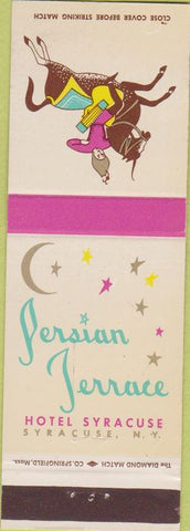 Matchbook Cover - Persian Terrace Hotel Syracuse NY