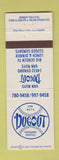 Matchbook Cover - Van Nuys Dugout CA formerly Don Drysdale baseball