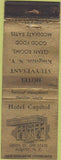 Matchbook Cover - Hotel Capitol Albany NY WEAR