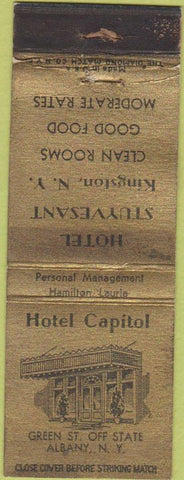 Matchbook Cover - Hotel Capitol Albany NY WEAR