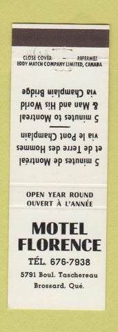 Matchbook Cover - Motel Florence Brossard QC