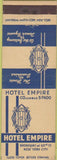 Matchbook Cover - Hotel Empire New York City