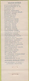 Matchbook Cover - Hilton Inn Tarrytown NY