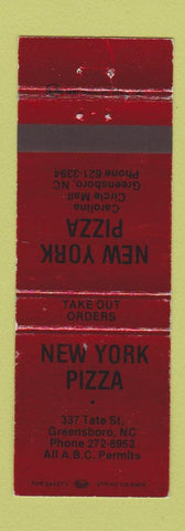 Matchbook Cover - New York Pizza Greensboro NC