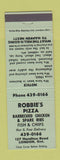 Matchbook Cover - Robbie's Pizza London ON GREEN