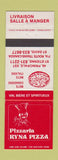 Matchbook Cover - Pizzaria Ryan Pizza St David QC