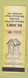 Matchbook Cover - Big John's Subs Pizza Kitchener ON YELLOW