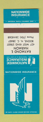 Matchbook Cover - Nationwide Insurance Raymond Harmon Boone NC
