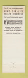 Matchbook Cover - Nationwide Insurance Raymond Harmon Boone NC
