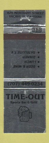 Matchbook Cover - Time Out Sports Bar Vacaville CA WEAR