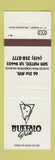 Matchbook Cover - Buffalo Grill San Mateo CA