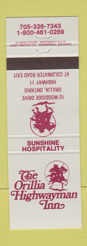 Matchbook Cover - Orillia Highwayman Inn ON