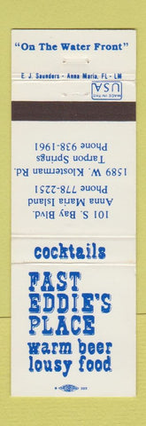 Matchbook Cover - Fast Eddie's Place Anna Maria Island Tarpon Springs FL