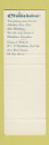 Matchbook Cover - Chatelaine Canada SAMPLE WEAR