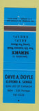 Matchbook Cover - Dave Doyle Insurance Canada Sun Life
