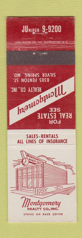 Matchbook Cover - Montgomery Real Estate Silver Spring MD