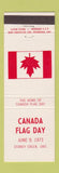 Matchbook Cover - Canada Flag Day Stoney Creek ON 1973