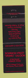 Matchbook Cover - Bourbon Street Saloon Fort Myers FL