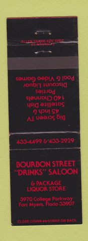 Matchbook Cover - Bourbon Street Saloon Fort Myers FL