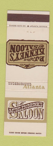 Matchbook Cover - Huhlenbrink's Saloon Atlanta GA