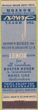 Matchbook Cover - Hotel Lenox Boston MA